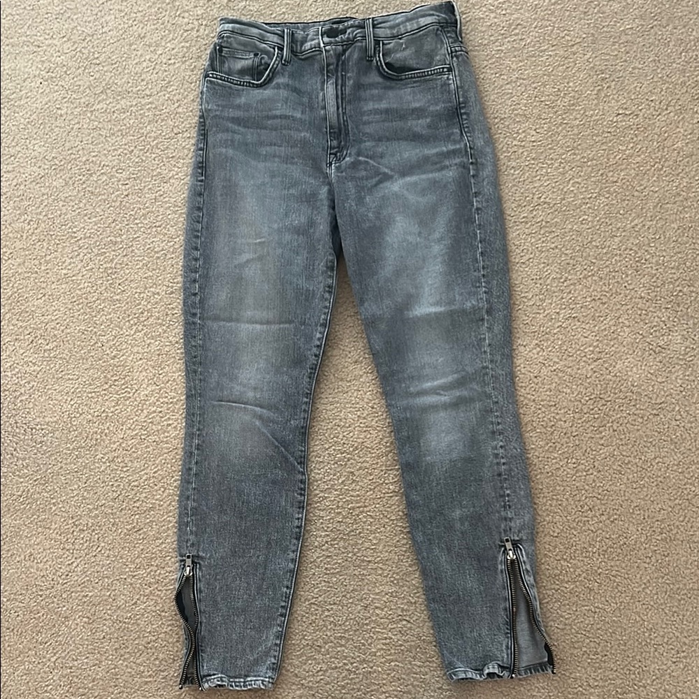 Mother Swooner zip jeans in Static wash - Picture 2 of 9